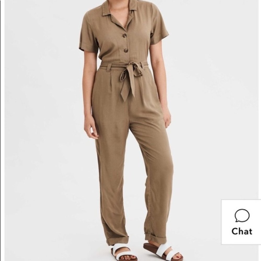 American Eagle Tie-Waist Jumpsuit